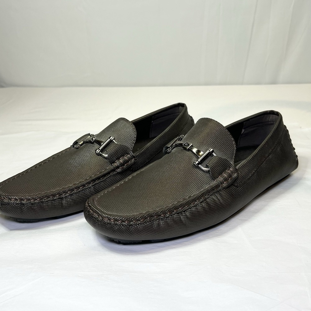 Faranzi Mens 10.5 Loafers Driving Moccasins Slip-On Comfort‎ Casual Shoes Cognac